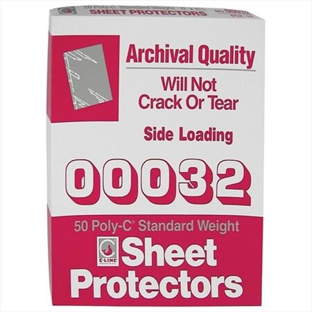 C-Line Products C-Line Products 00032BNDL3BX Traditional Polypropylene Sheet Protector  Standard Weight  11 x 8 .5  50-BX - Set of 3 BX 00032BNDL3BX